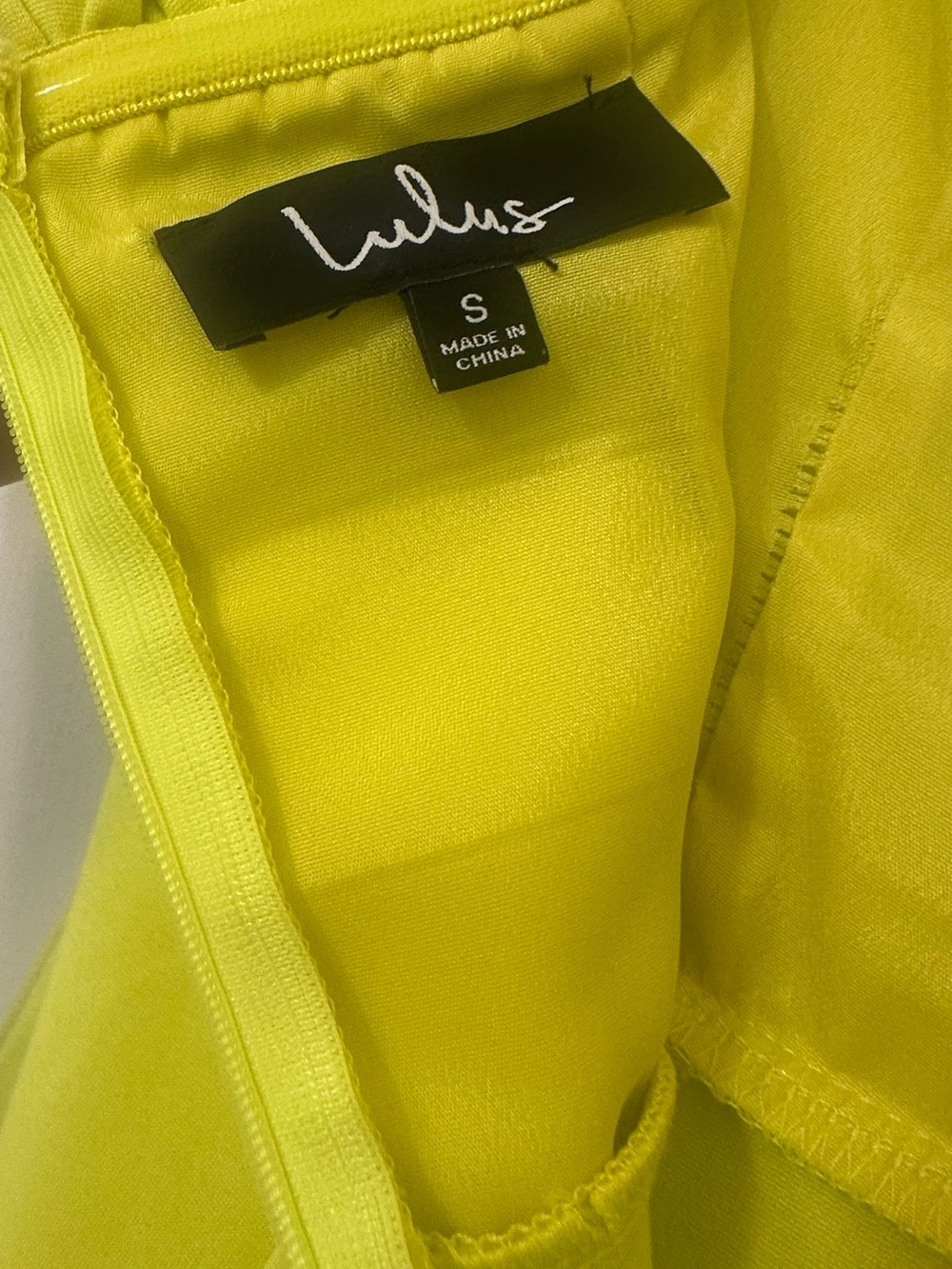Lulu's Strapless Ruffle Trim Lime Dress - Picture 3 of 6